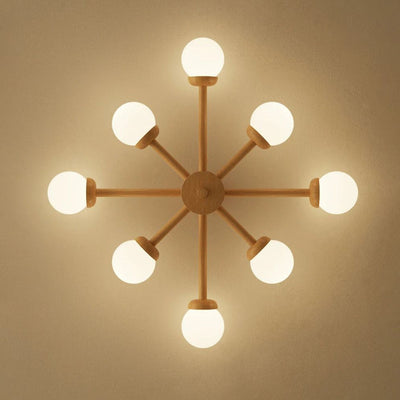 Plafonnier Nordique Moderne en Bois à Led pour Chambre - Lumiine