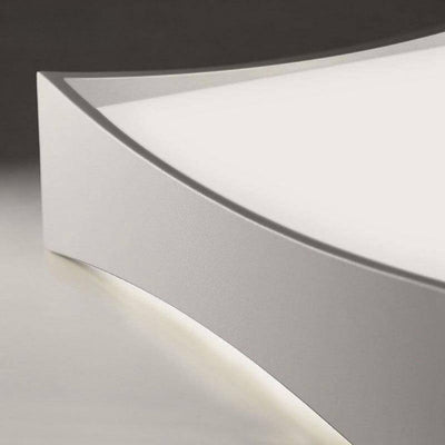 Plafonnier Simple avec Spot Blanc Carré - Lumiine