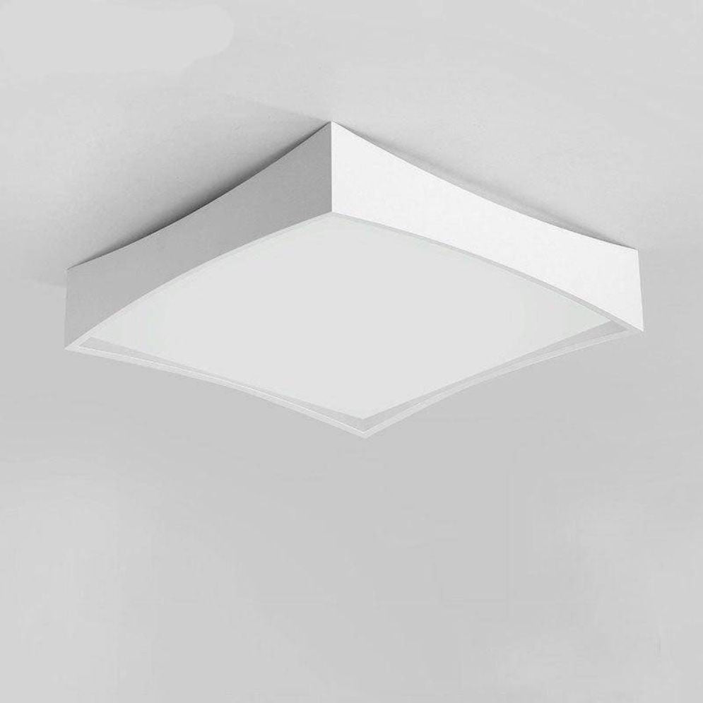 Plafonnier Simple avec Spot Blanc Carré - Lumiine