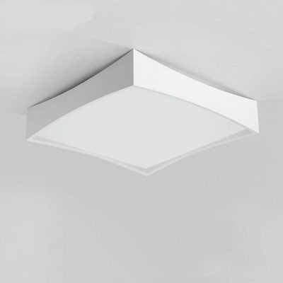 Plafonnier Simple avec Spot Blanc Carré - Lumiine
