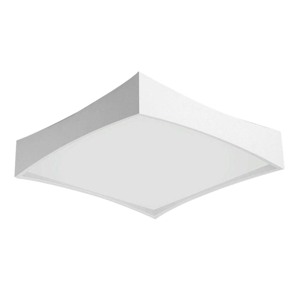 Plafonnier Simple avec Spot Blanc Carré - Lumiine