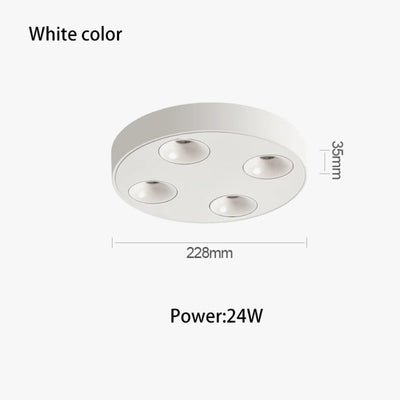 Plafonniers Minces Encastrés Spots Panneau Lumineux Rond - Lumiine
