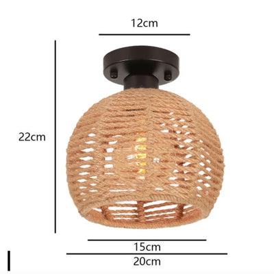 Plafonniers Vintage Noirs avec Lampes en Cage - Lumiine