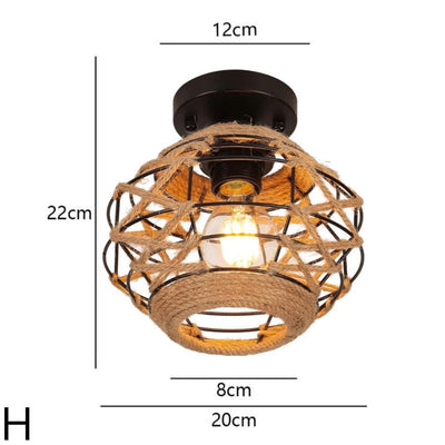 Plafonniers Vintage Noirs avec Lampes en Cage - Lumiine