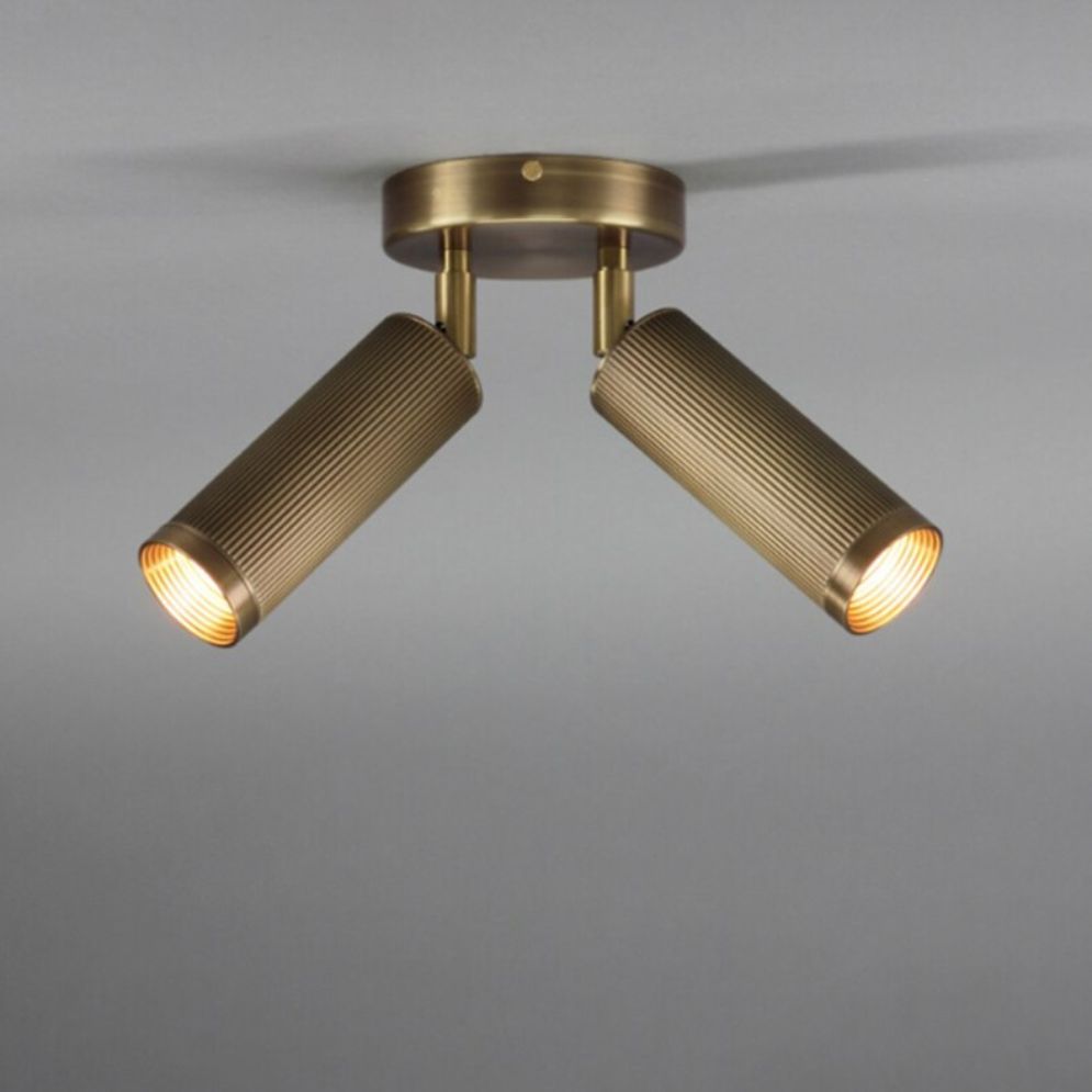 Spot de Plafond en Cuivre Long Tube Pivotant Encastré led