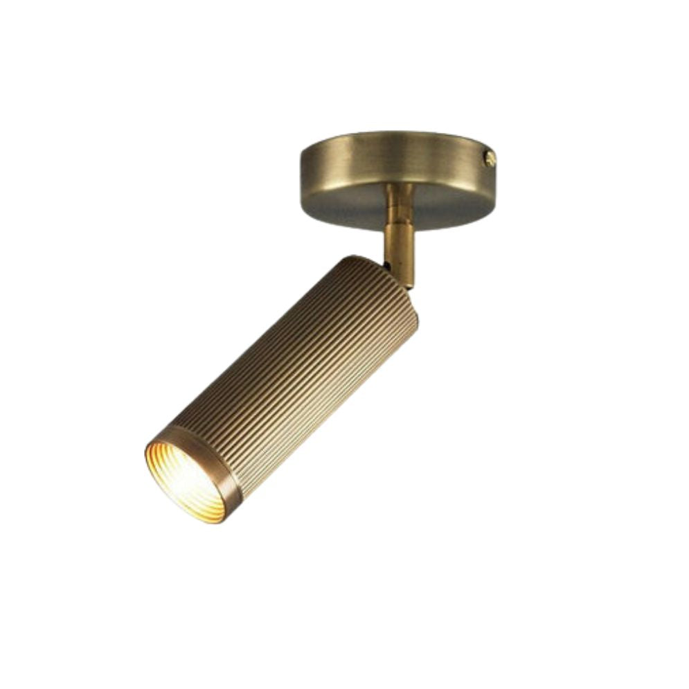 Spot de Plafond en Cuivre Long Tube Pivotant Encastré led