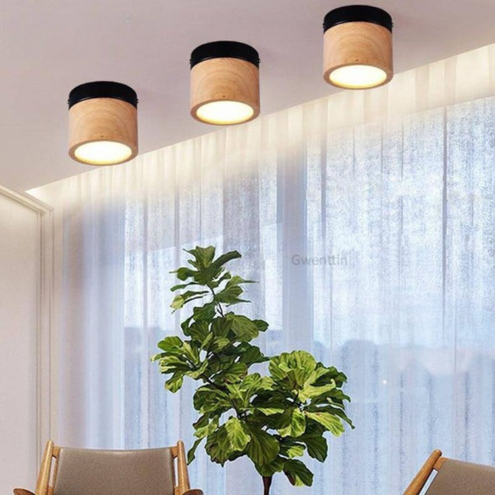 Spot en Bois à Led Botimi Rond - Lumiine