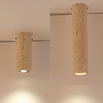Spot en Travertin Blanc italien - Lumiine