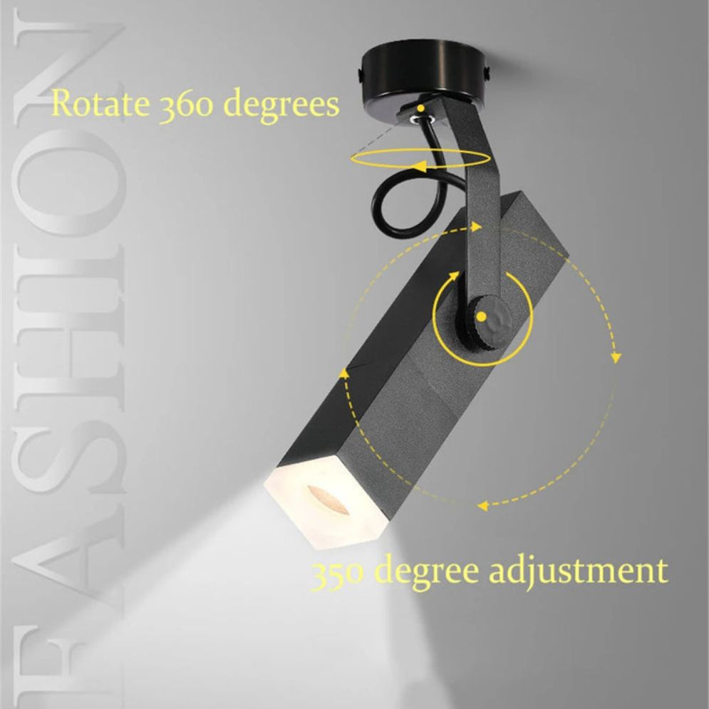 Spot Led Encastré Rotatif 360° Carré Extensible - Lumiine
