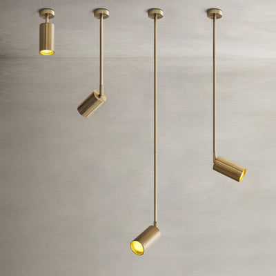 Spot Moderne Led en Forme de Tube Doré Grover - Lumiine
