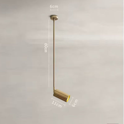 Spot Moderne Led en Forme de Tube Doré Grover - Lumiine
