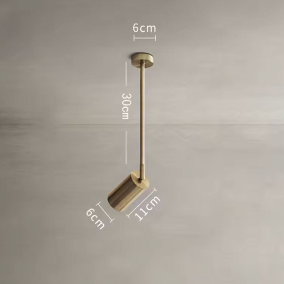 Spot Moderne Led en Forme de Tube Doré Grover - Lumiine
