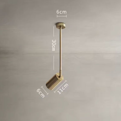 Spot Moderne Led en Forme de Tube Doré Grover - Lumiine
