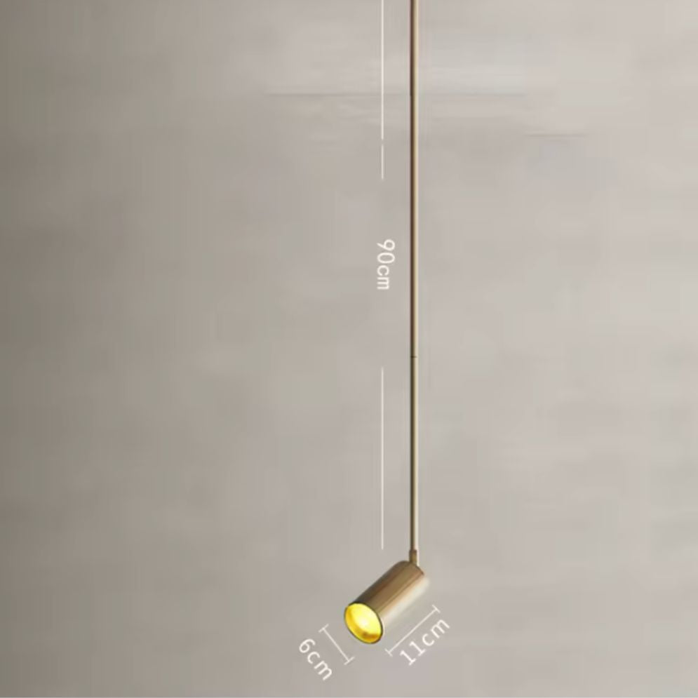 Spot Moderne Led en Forme de Tube Doré Grover - Lumiine
