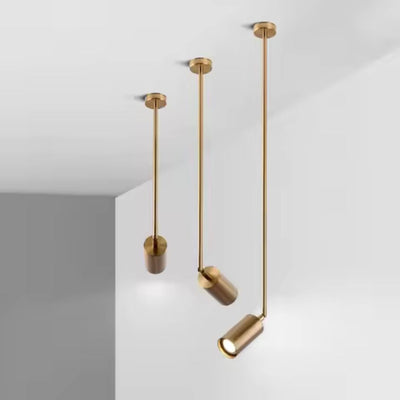 Spot Moderne Led en Forme de Tube Doré Grover - Lumiine


