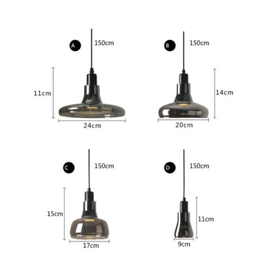 Suspension à Led en Verre de Différentes Formes - Lumiine