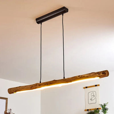 Suspension Barre en Bois Simple - Lumiine
