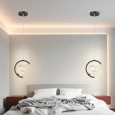 Suspension Boule de Verre Chambre Chevet Lampe Suspendue - Lumiine