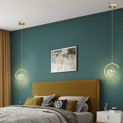 Suspension Boule de Verre Chambre Chevet Lampe Suspendue - Lumiine