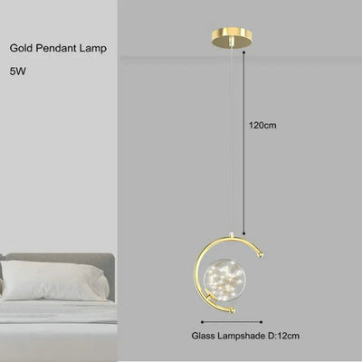 Suspension Boule de Verre Chambre Chevet Lampe Suspendue - Lumiine