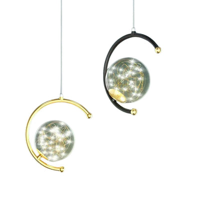 Suspension Boule de Verre Chambre Chevet Lampe Suspendue - Lumiine
