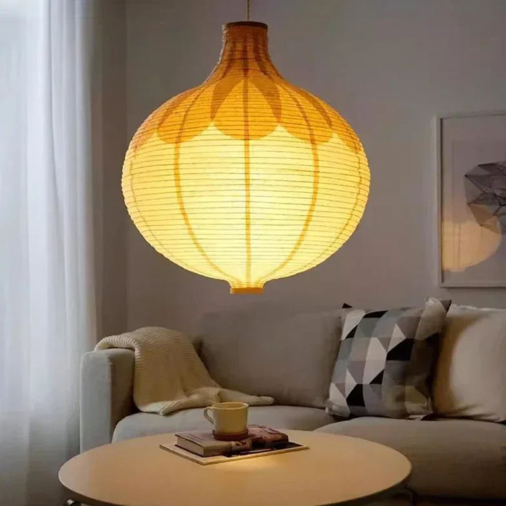 Suspension Boule Papier Wicker - Lumiine