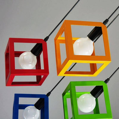 Suspensions CubiquesStyle Nordique Plusieurs Couleurs - Lumiine