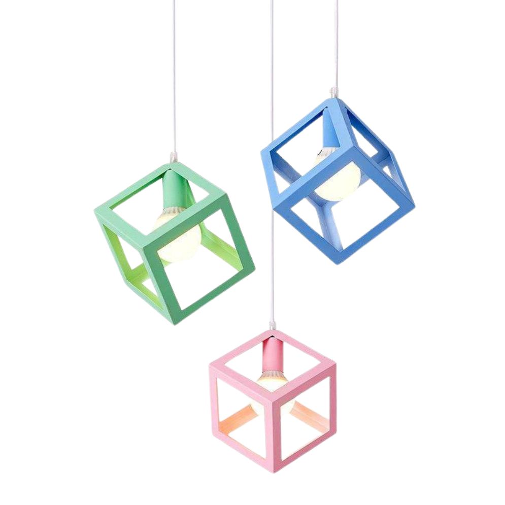 Suspensions CubiquesStyle Nordique Plusieurs Couleurs - Lumiine