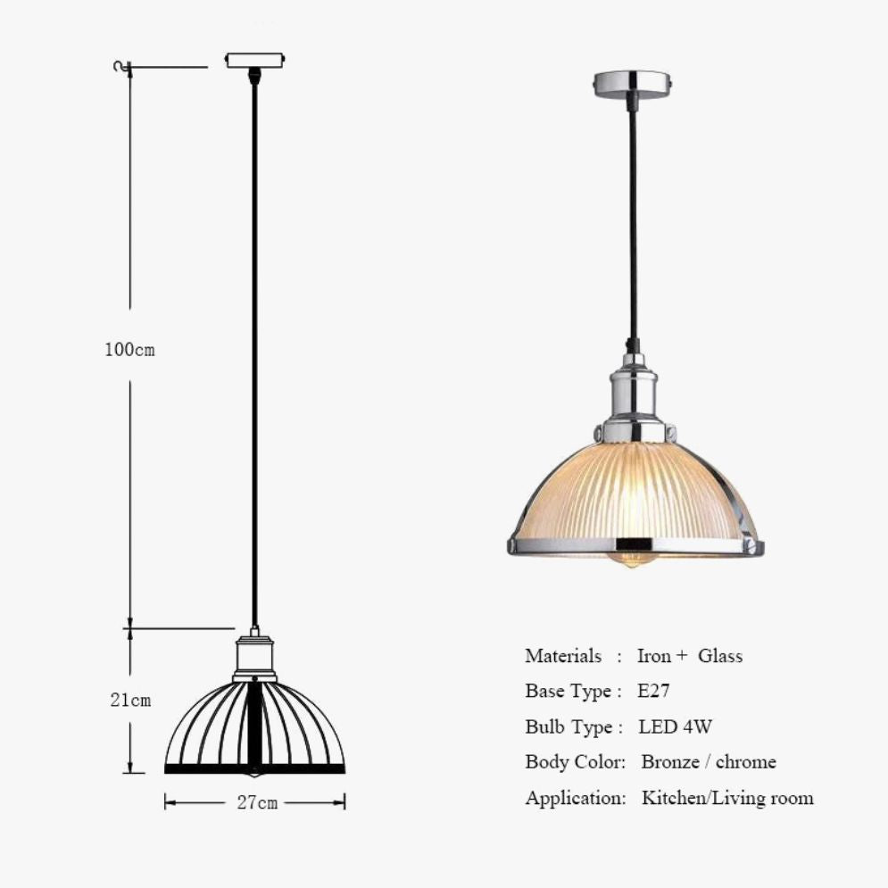 Suspension Design Led avec Abat-Jour en Verre Coloré Brossé - Lumiine