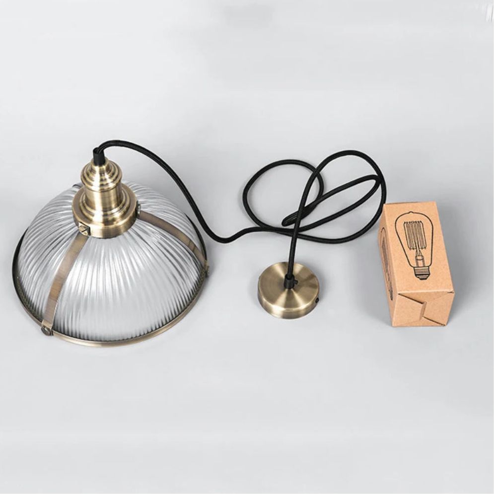 Suspension Design Led avec Abat-Jour en Verre Coloré Brossé - Lumiine