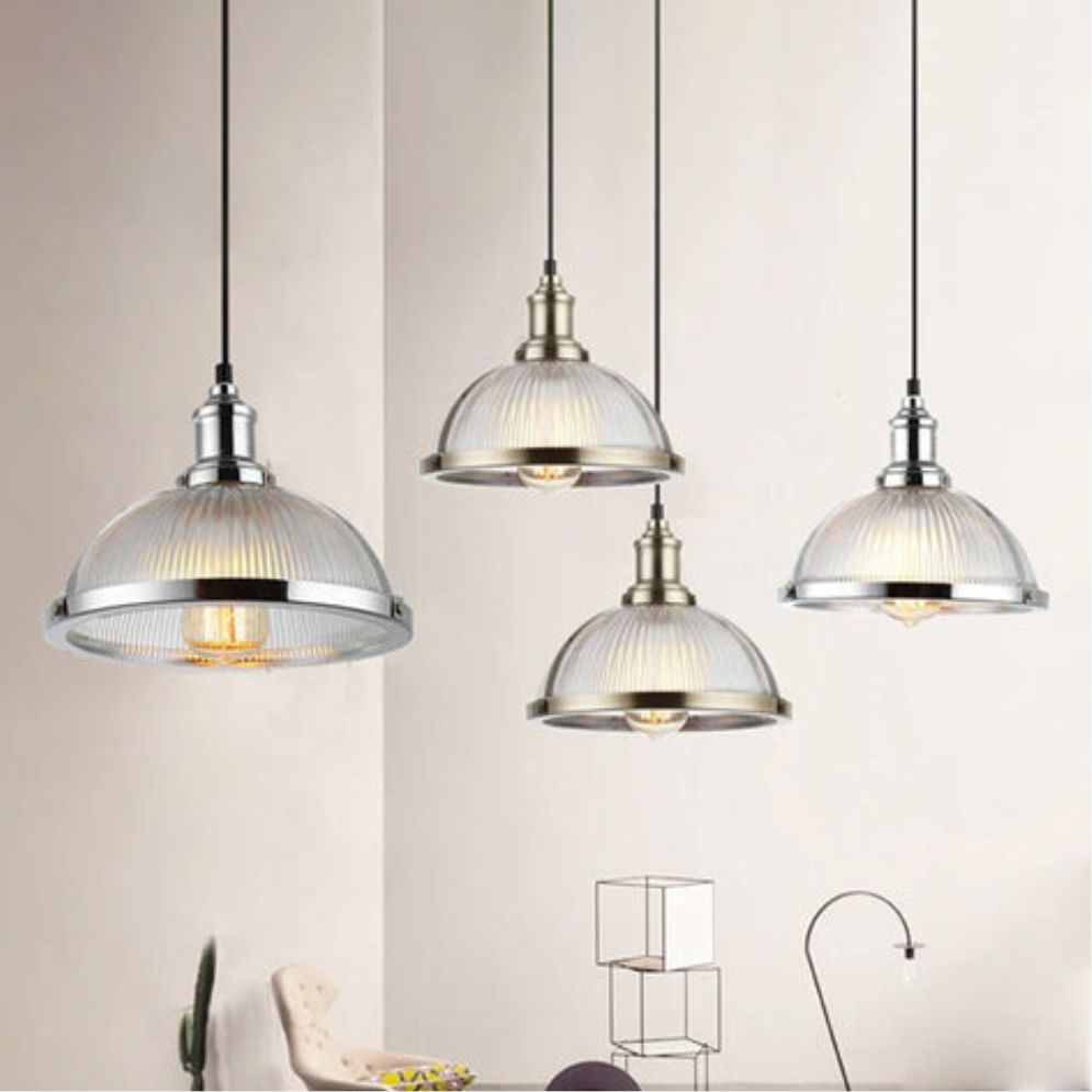 Suspension Design Led avec Abat-Jour en Verre Coloré Brossé - Lumiine