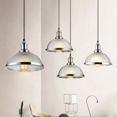 Suspension Design Led avec Abat-Jour en Verre Coloré Brossé - Lumiine