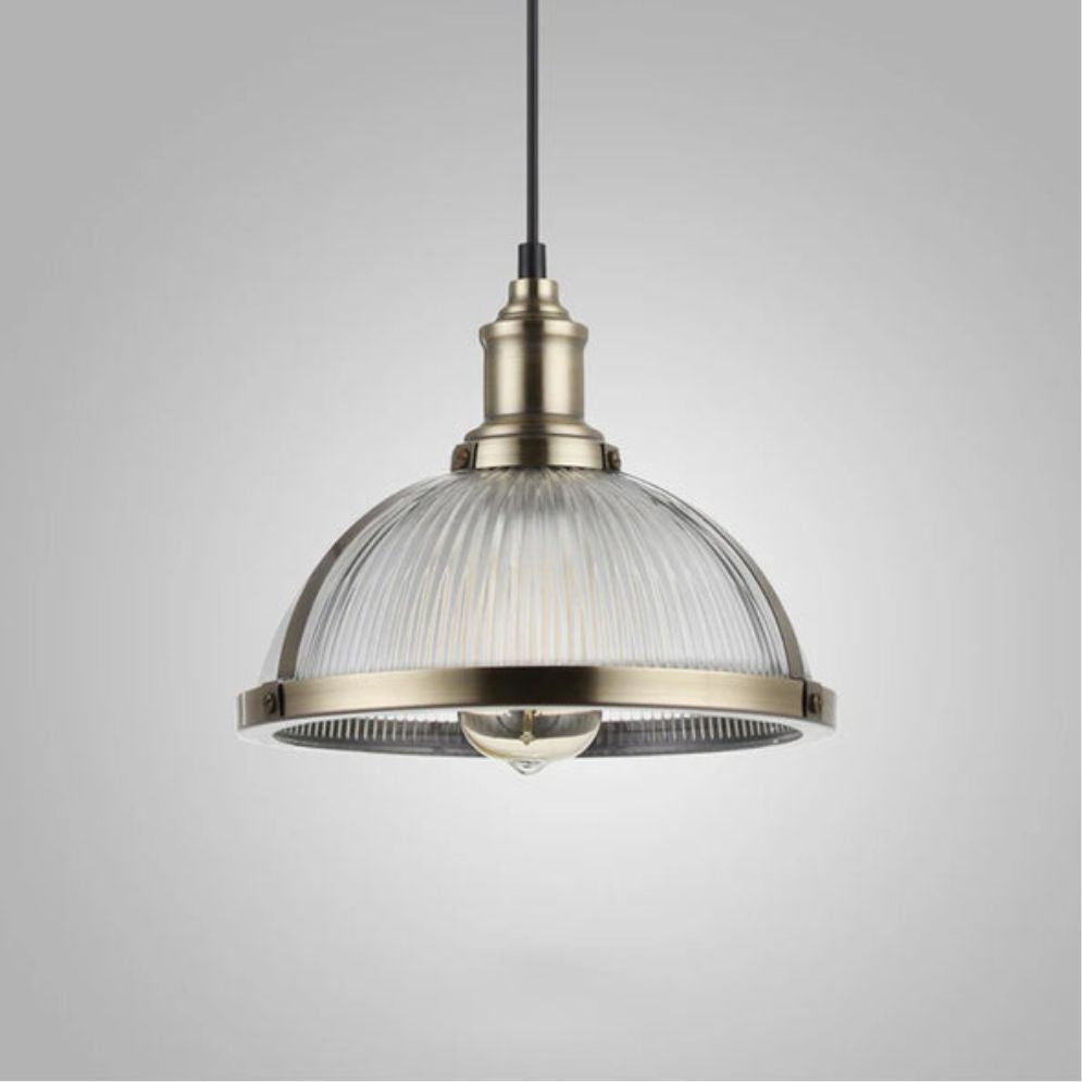 Suspension Design Led avec Abat-Jour en Verre Coloré Brossé - Lumiine