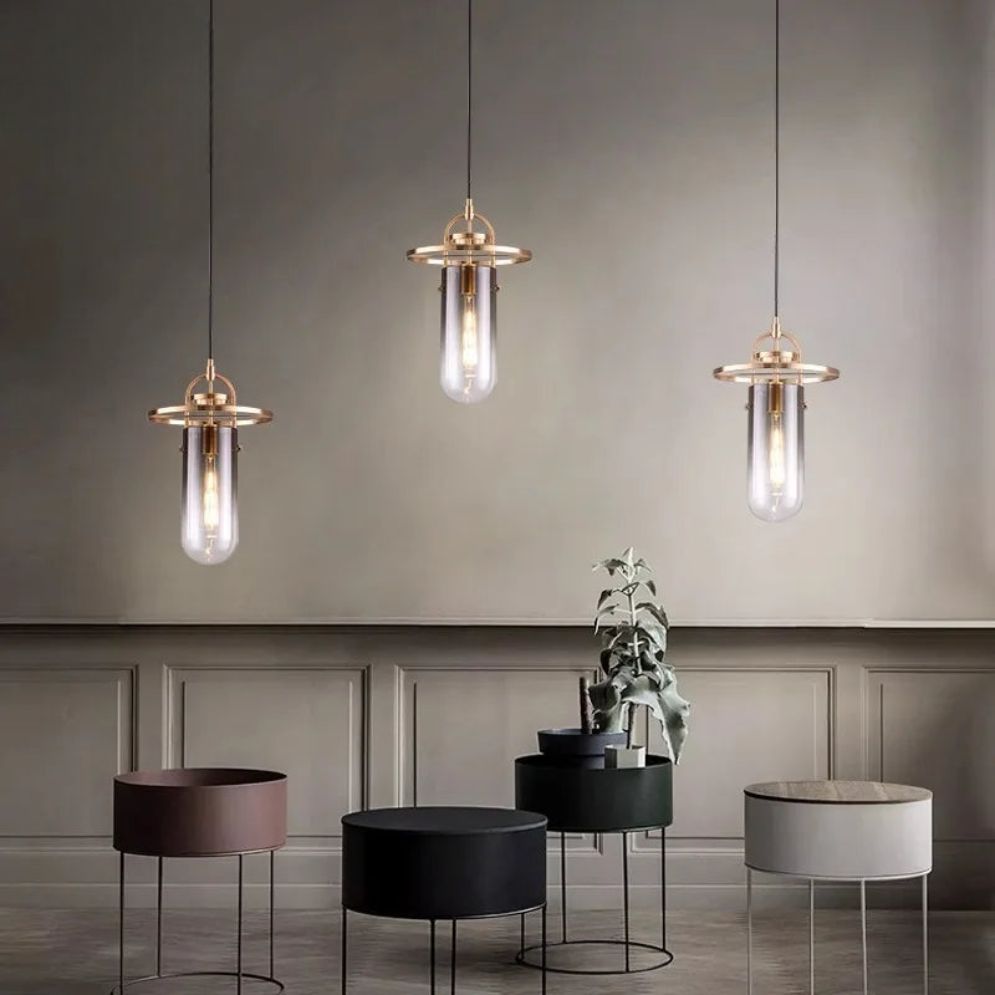 Suspension Design à LED avec Abat-Jour en Verre Créative - Lumiine