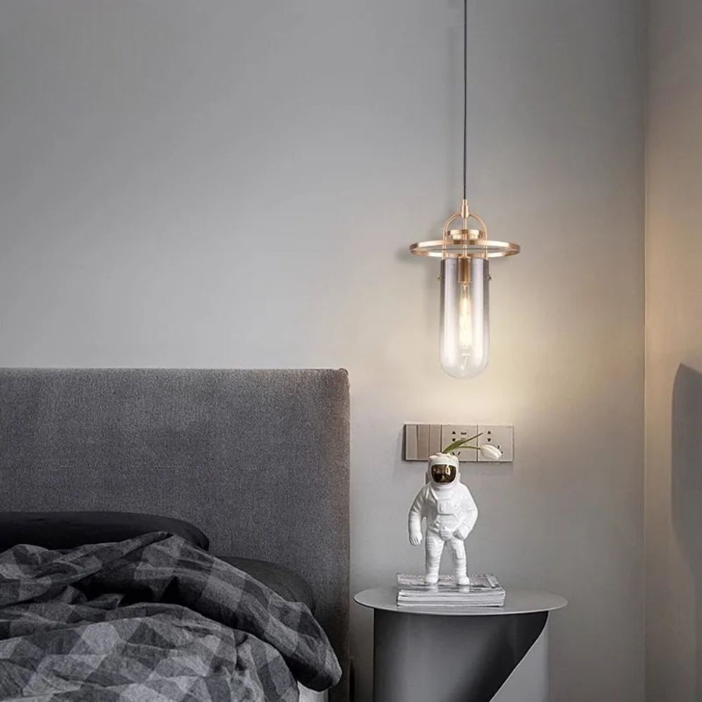 Suspension Design à LED avec Abat-Jour en Verre Créative - Lumiine