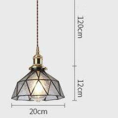Suspension Design à LED avec Abat-Jour en Verre Rétro - Lumiine