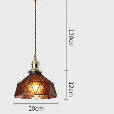 Suspension Design à LED avec Abat-Jour en Verre Rétro - Lumiine