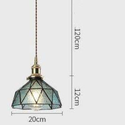 Suspension Design à LED avec Abat-Jour en Verre Rétro - Lumiine