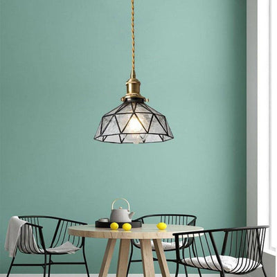 Suspension Design à LED avec Abat-Jour en Verre Rétro - Lumiine