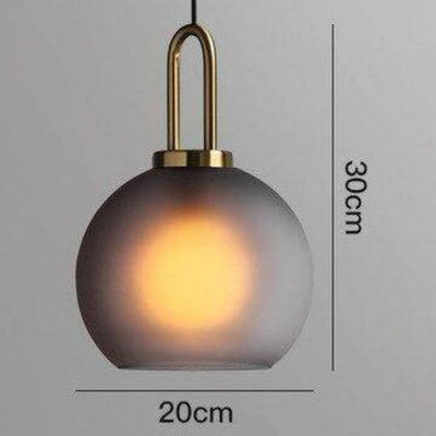 Suspension Design à Led avec Boule en Pierre de Verre Lofty - Lumiine