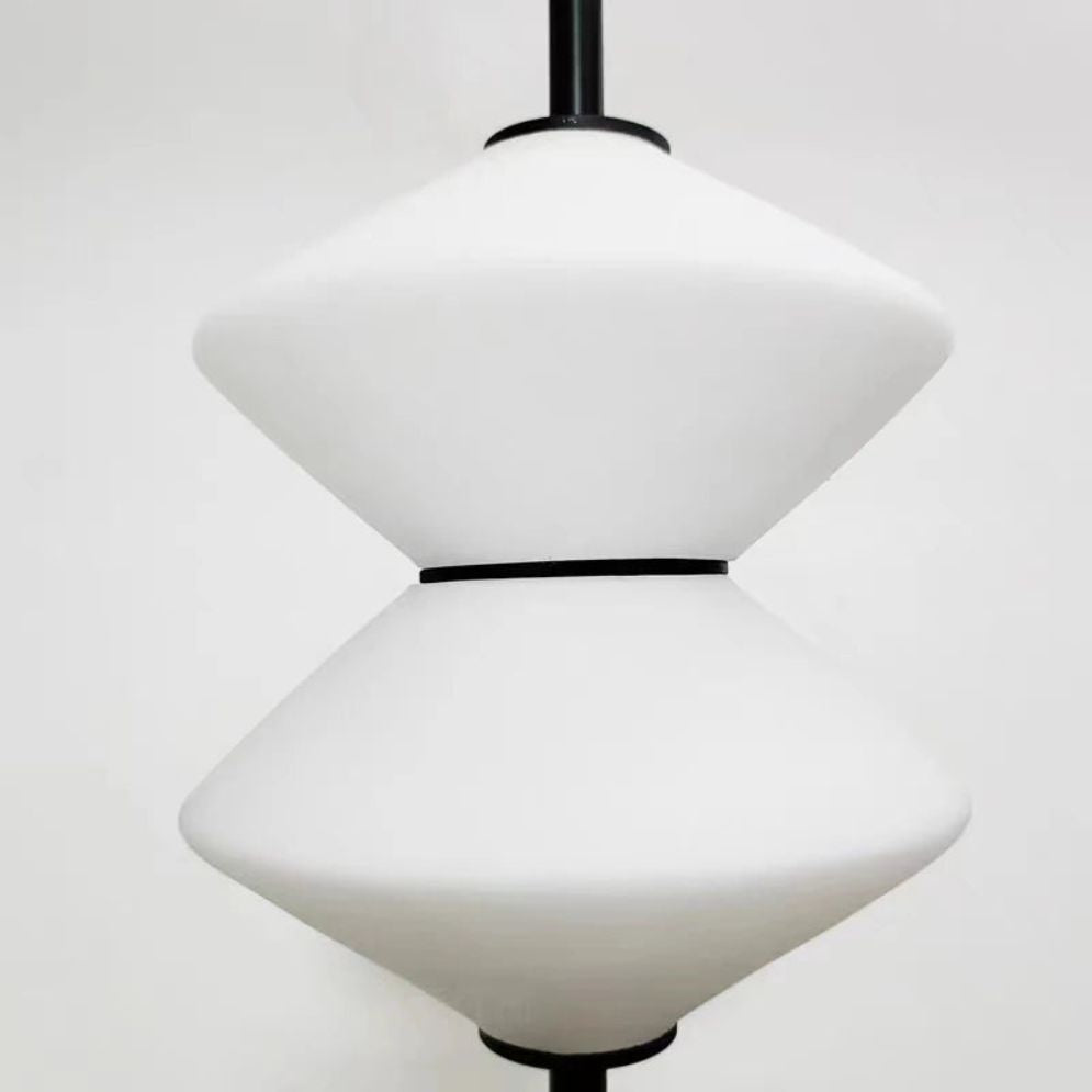 Suspension Design LED Demi-Sphère en Métal Blanc Style Phube - Lumiine