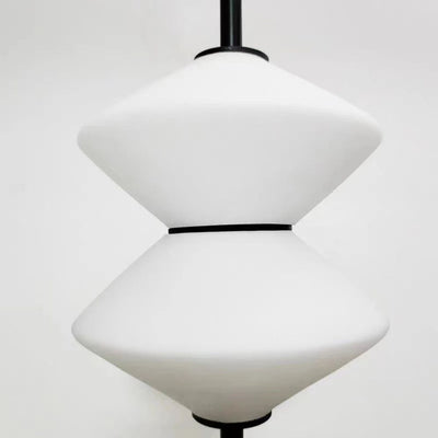 Suspension Design LED Demi-Sphère en Métal Blanc Style Phube - Lumiine