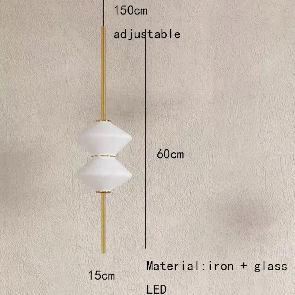 Suspension Design LED Demi-Sphère en Métal Blanc Style Phube - Lumiine