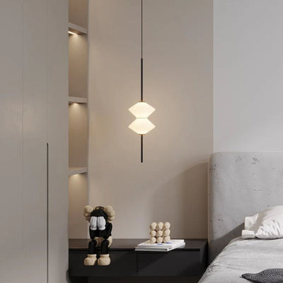Suspension Design LED Demi-Sphère en Métal Blanc Style Phube - Lumiine