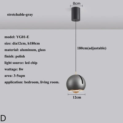 Suspension Design LED Boule Dirigeable Colorée Hanging - Lumiine