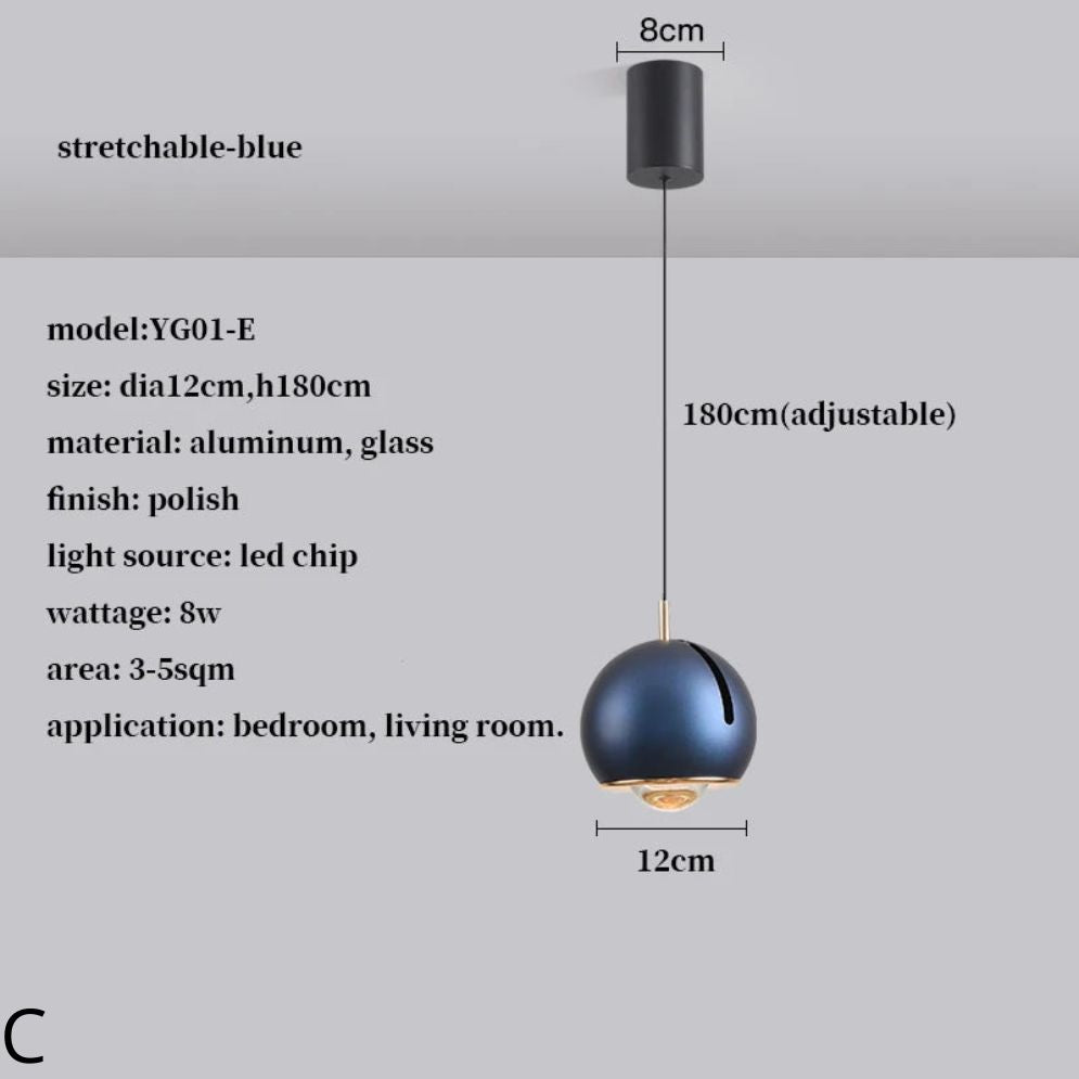 Suspension Design LED Boule Dirigeable Colorée Hanging - Lumiine