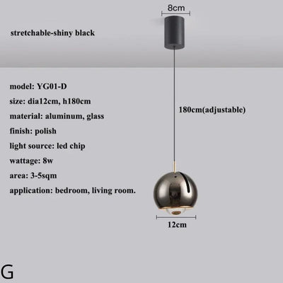Suspension Design LED Boule Dirigeable Colorée Hanging - Lumiine