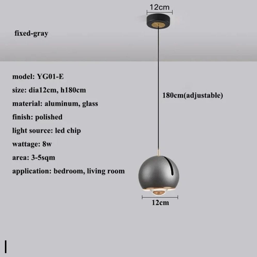 Suspension Design LED Boule Dirigeable Colorée Hanging - Lumiine