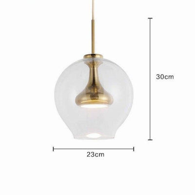 Suspension Design à Led en Métal Doré Boules en Verre Loft - Lumiine
