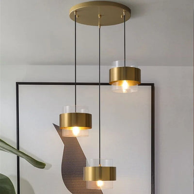 Suspension Design Arrondie en Verre Fumé Loft Led - Lumiine